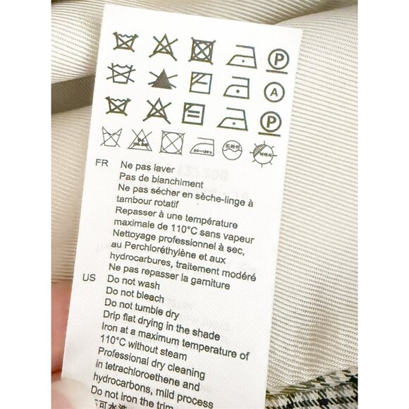 Sandro Victory Plaid Back Cotton Trench Coat 36/S - Picture 13 of 16